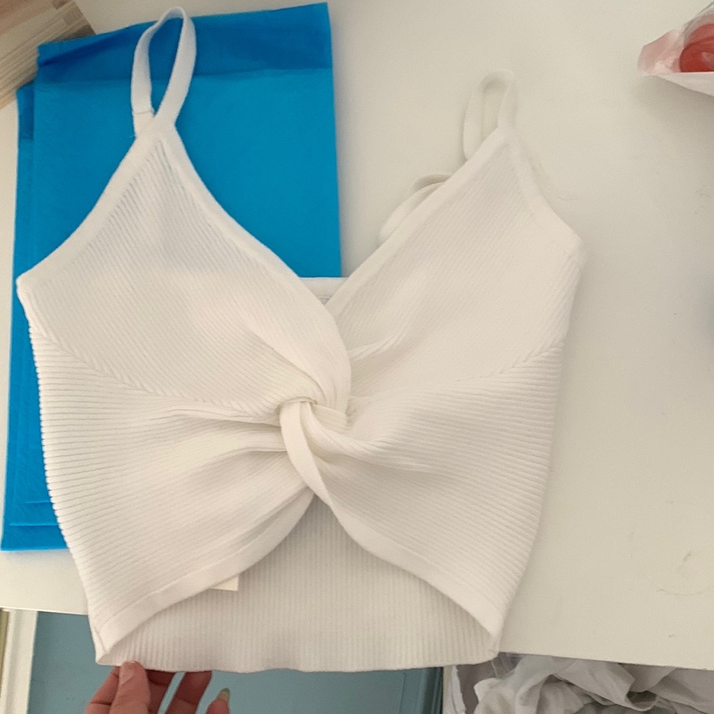 white crop top NEW